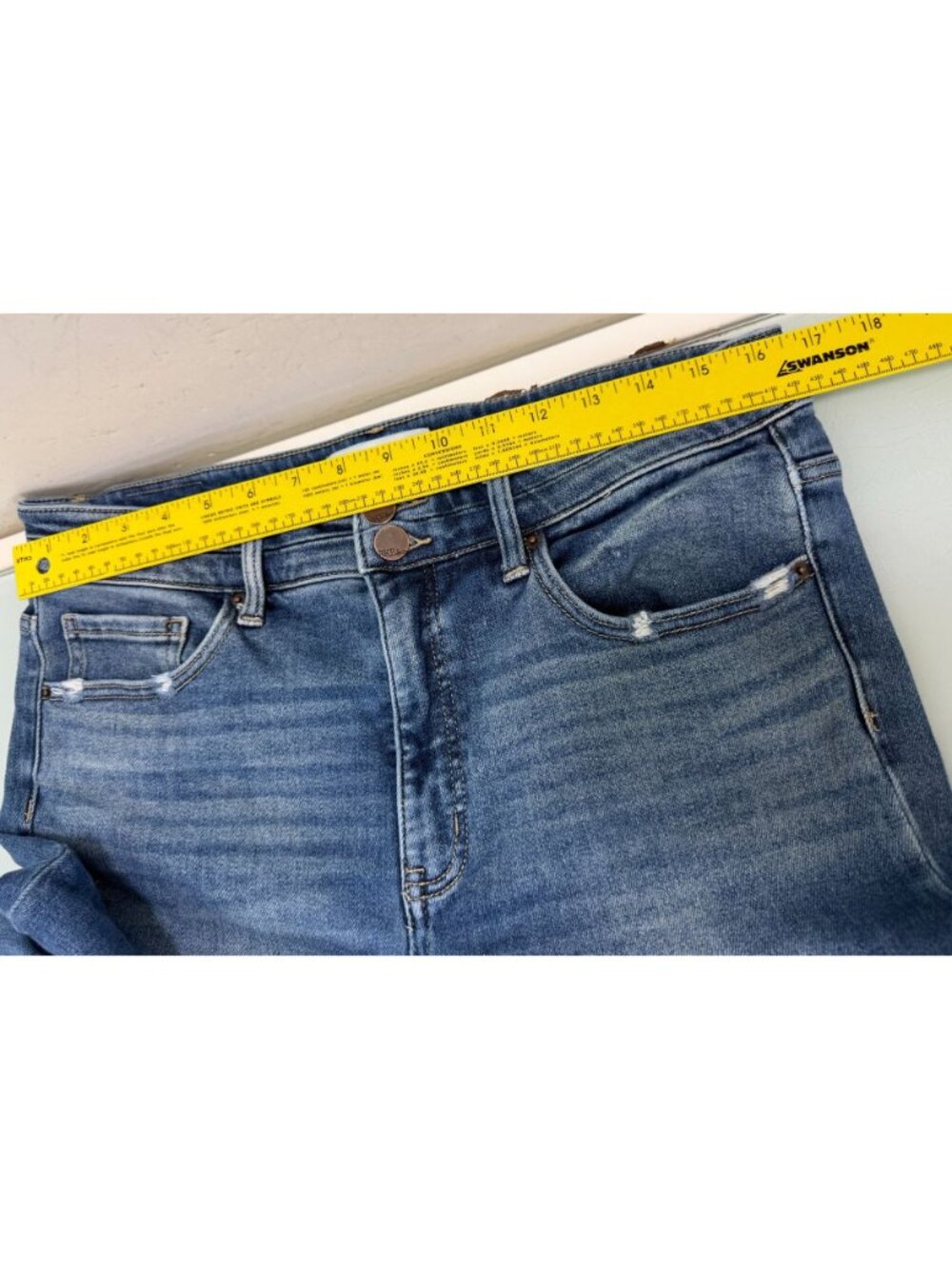 BKE Parker Jeans Women's 31X32 High Rise Straight Fit Stretch Denim Y2K Buckle - Picture 7 of 14
